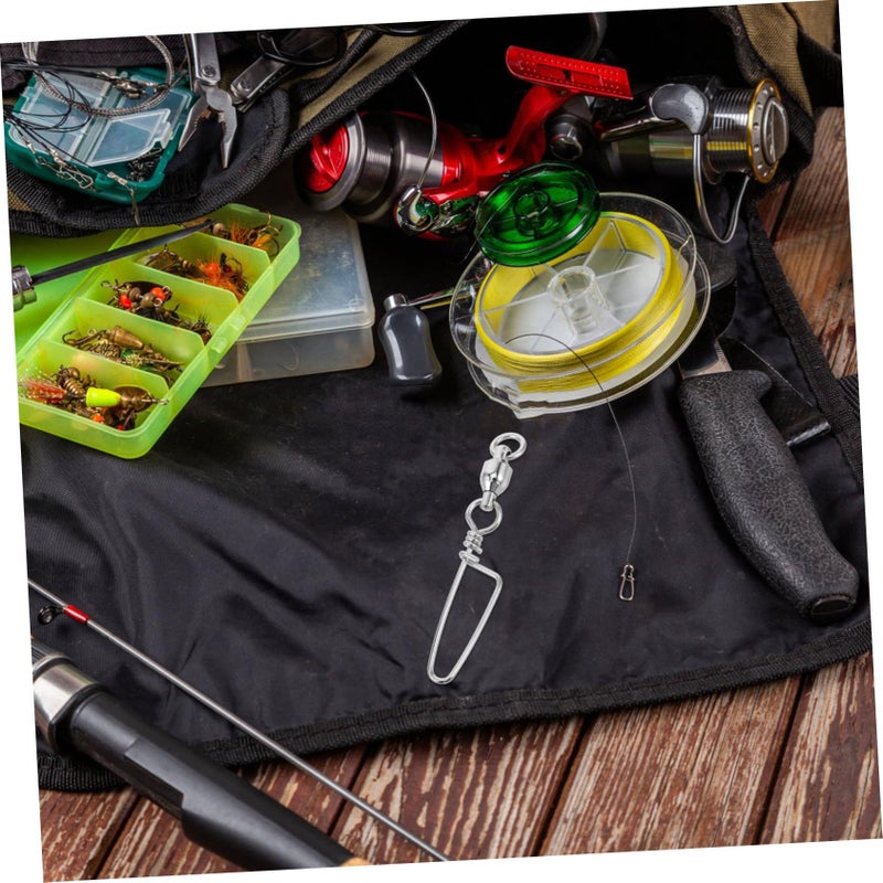Yardwe Fishing Swivels Snap Connectors Black Easy Snap Connection For Saltwater Freshwater - Image 5