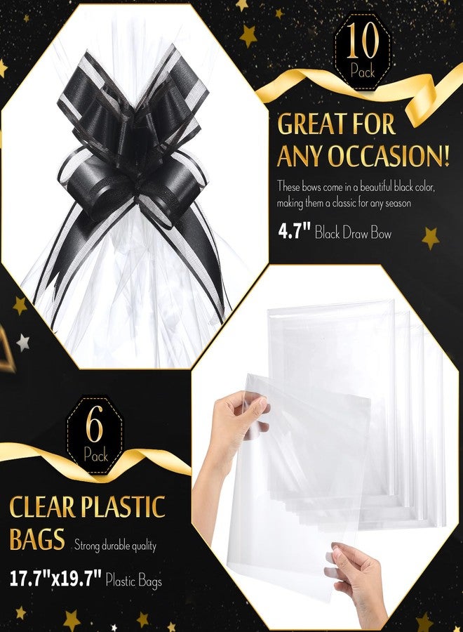 Mimorou 6 Pack Baskets for Gifts Empty To Fill, Kraft Empty Gift Basket Kit Bulk with Handle 6 Wrap Bag 10 Pull Bow DIY for Wedding Graduation Birthday Party Holiday - Image 3
