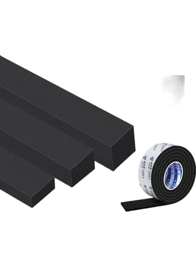 Miloch Milaiqi Thickened Strong Adhesive Black Single-Sided Anti-Static Sponge Tape, Shock-Proof And Anti-Collision Sealing Strip, Black - 20Mm Wide * 5 Meters Long [2Mm Thick] 2 Rolls - Image 3