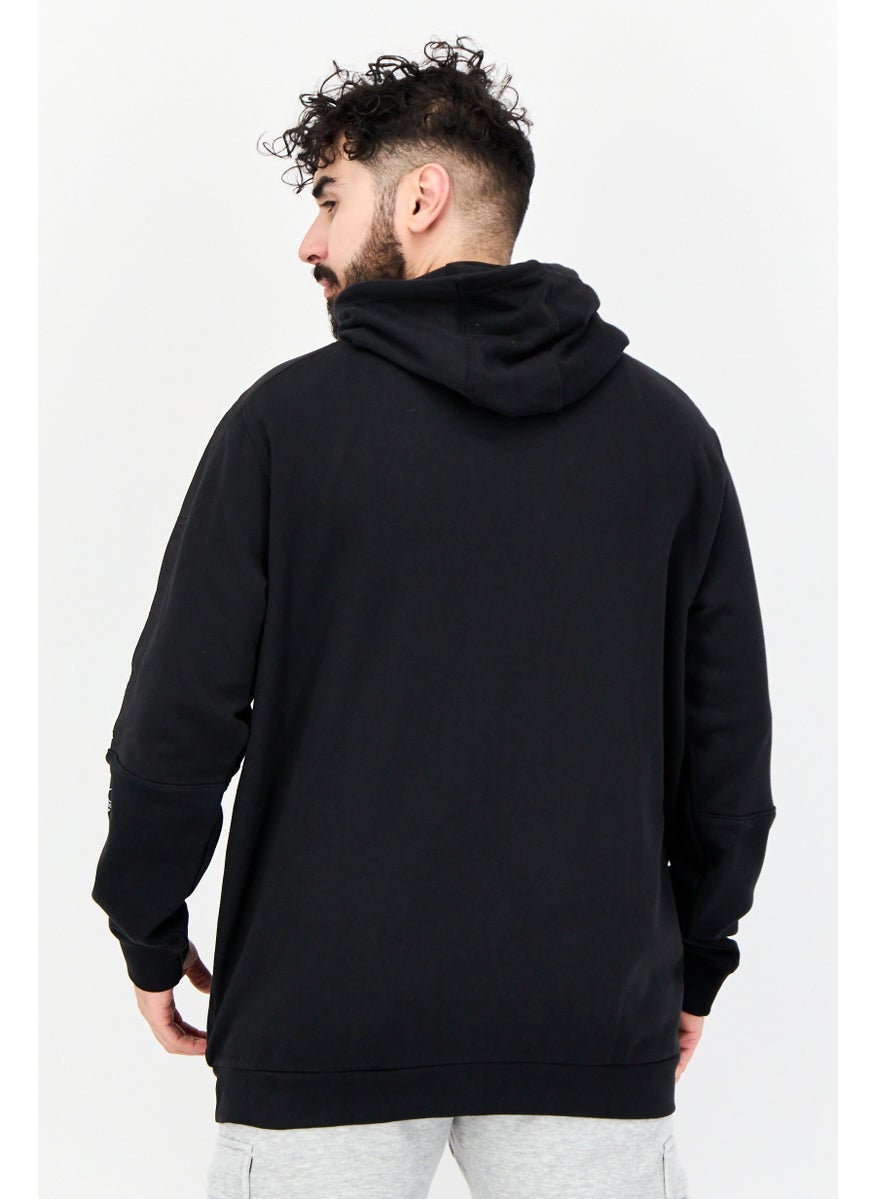 adidas Originals - Men Sportswear Fit Long Sleeve Outdoor Full Zip Hoodie, Black - Image 1