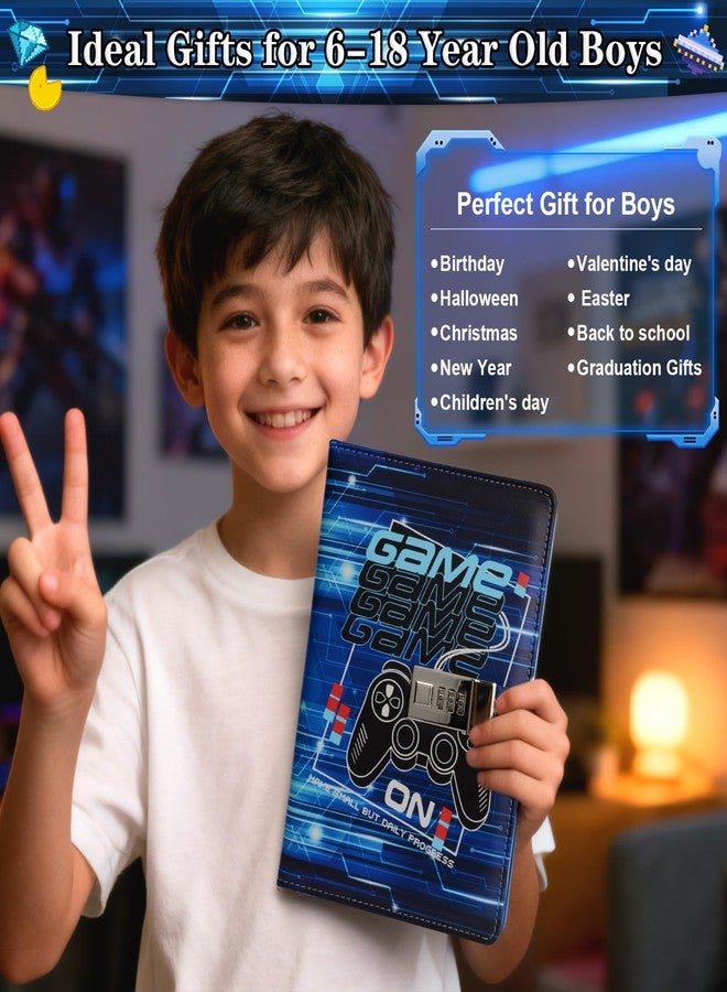 Purtarly Video Game Diary with Lock for Boys Ages 8-12, Game Journal with Lock for Kids, Cool Birthday Gifts for Boys Teen Boy 10-18, Diary Set with Pen, Writing Gaming Notebook for Teenages 12 13 14 15 16 Year Old - Image 5