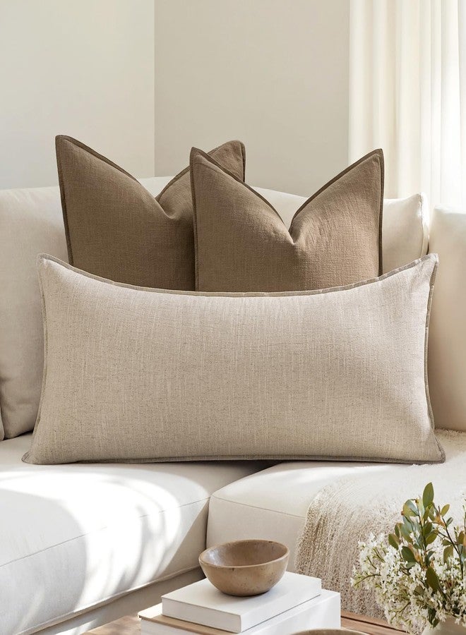 MIULEE Decorative Long Lumbar Throw Pillow Cover for Bed 14x36 Natural Beige Boho Farmhouse Neutral Couch Pillowcase Pack of 1 Accent Modern Sofa Cushion Livingroom Home Decor (Covers Only) - Image 3
