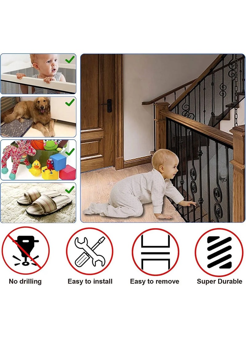 Railing Balcony and Stair Net Child Safety Net Protective Net for Children and Pets