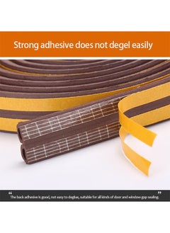 Generic Door Seal Weather Strip, Self Adhesive 10m Rubber Seal Weather Strip Foam Tape for Doors and Windows Door Insulation Strip Foam Seal for Water-Proofing, Wind Noise Sound, 1 Roll (D-Type-Brown）  - Image 4