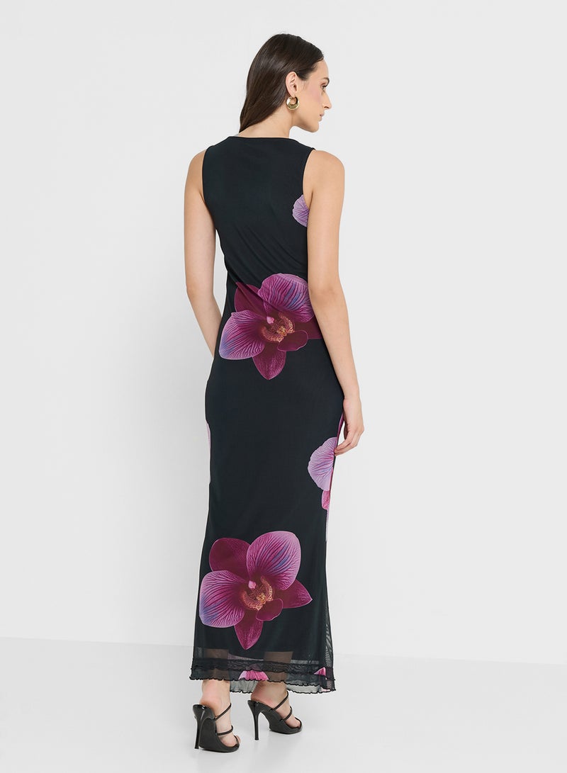 فيرو مودا فستان ماكسي بدون أكمام من فلوري - Image 3