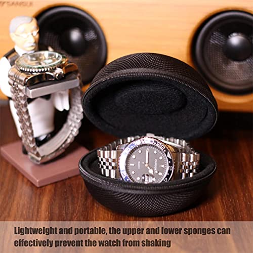 Besforu Watch Travel Case for Men and Women Portable Single Watch Storage box and Organizer for Wristwatches and Smart Watches (Black（1 slot）) - Image 4