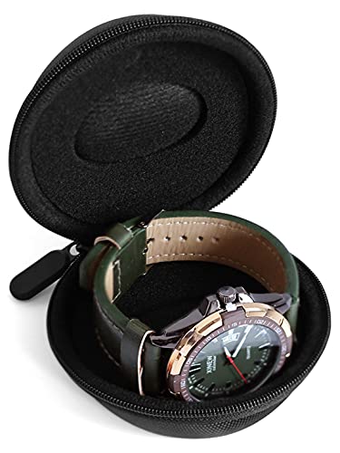 Besforu Watch Travel Case for Men and Women Portable Single Watch Storage box and Organizer for Wristwatches and Smart Watches (Black（1 slot）) - Image 1