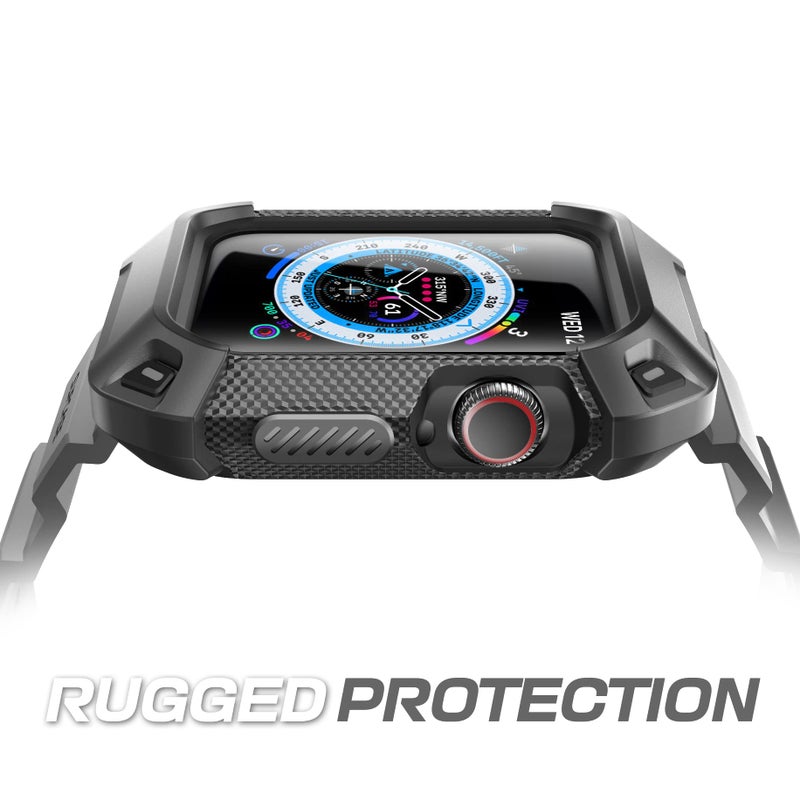 SUPCASE for Apple Watch 9/8/7/6/SE/5/4 45/44mm Case with Band (Unicorn Beetle Pro)  [Anti-Scratch] [Bumper Protector] Rugged Men Cover with Adjustable Strap Band for iWatch 9/8/7/6/SE/5/4  Black - Image 3
