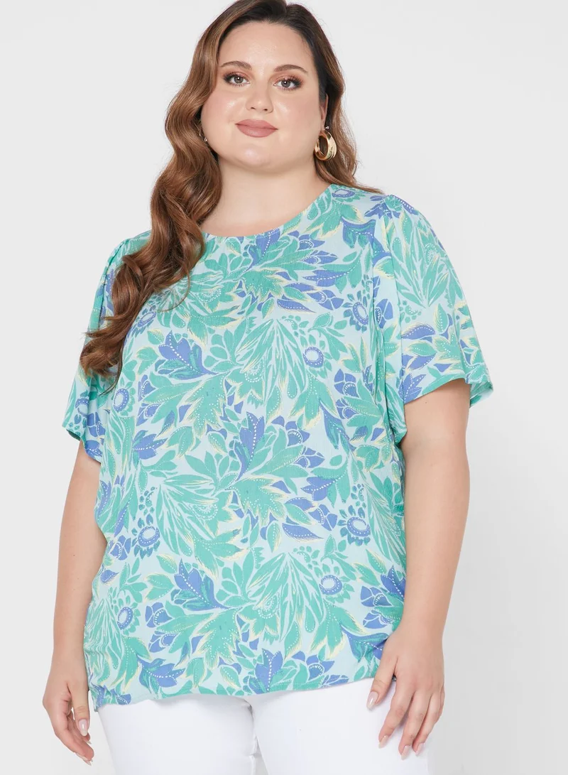 Only Carmakoma Floral Printed Top