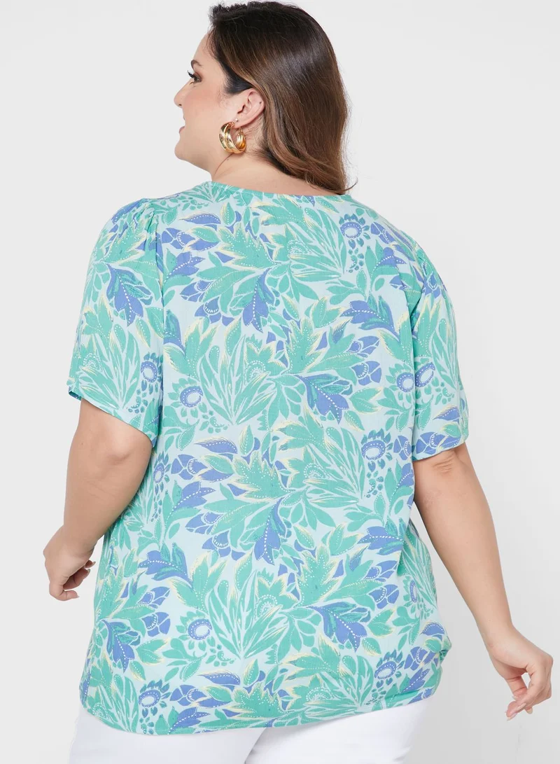 Only Carmakoma Floral Printed Top