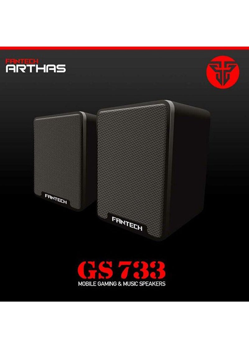 FANTECH - Gaming Speaker GS733 , USB Speakers  3.5mm Plug , Black , used in computer, phone, tablet and other music player device - Image 1