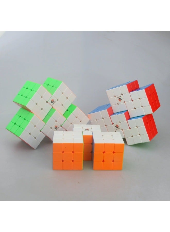 Ladder Color 2-in -3-in -2-in -6 Rubik's Cube 3-in -3-in -3-in -3-in -2-in -6 Restricted Rotation Conjoined Rubik's Cube-Color:Two Even Six Color Rubik's Cube (carbon Fiber Sticker)  - Image 4