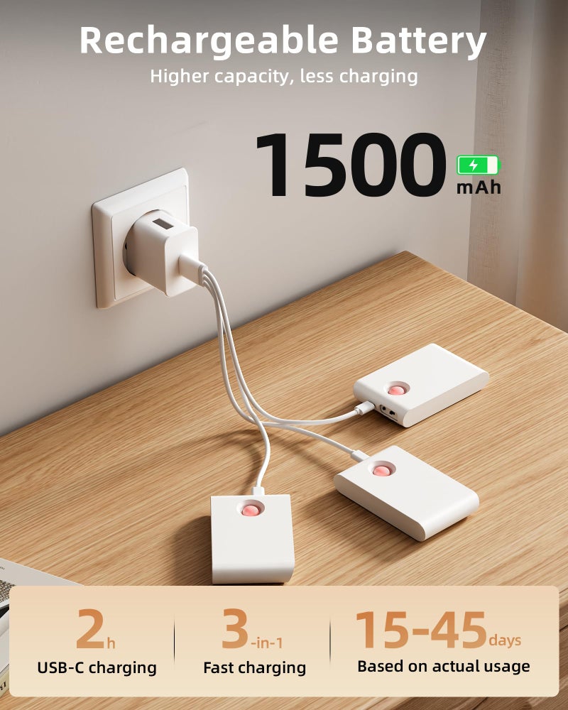 EZVALO 6 Pack Motion Sensor Night Lights, Sync LED Stair Lights Indoor, 1500mAh Rechargeable, Magnetic & Dimmable, 3000K Soft White, Portable Nightlight for Hallway, Stairs, Bathroom, Bedroom - Image 3