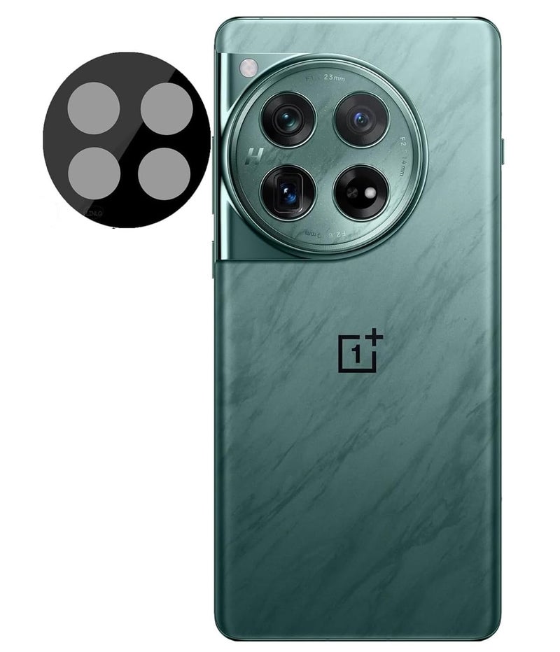 FabeKee Glass Camera Lens Protector For OnePlus 12R [9H Hardness] [6D Lens Protector ] [Easy Installation] Black - Image 1