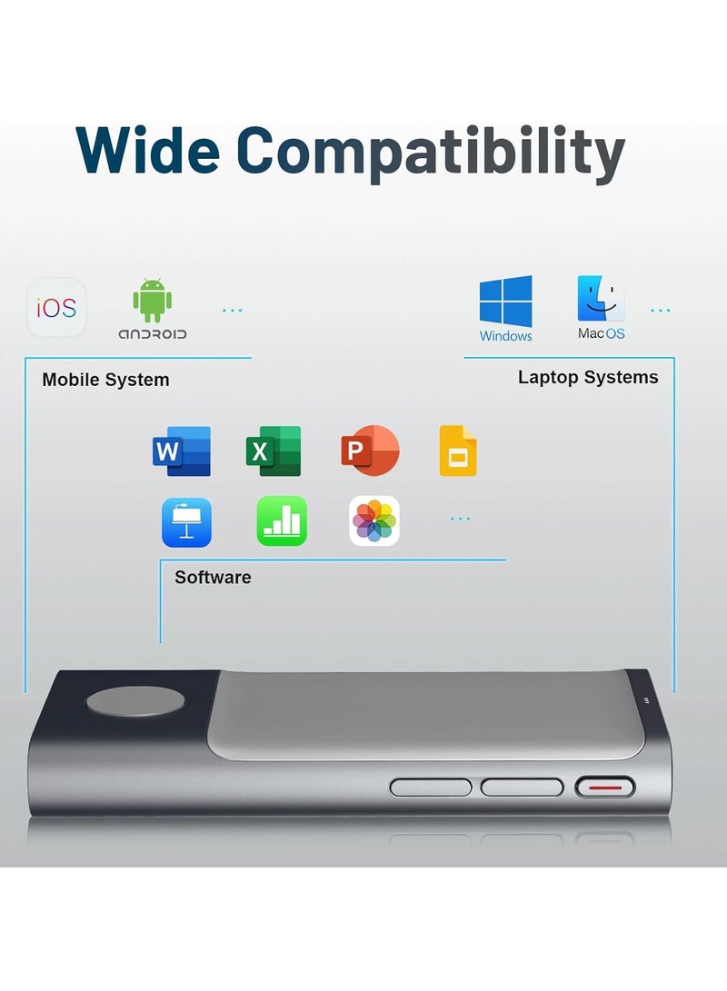 general Wireless Bluetooth Presenter Answer with Red Light Presentation Remote Control for Mac, Windows, iPad OS, and Android, Deep Space Gray - Image 5