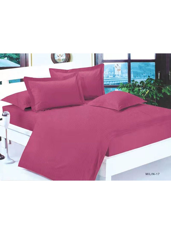 King Size Duvet Cover Set Cotton Blend Rufous 220x240cm
