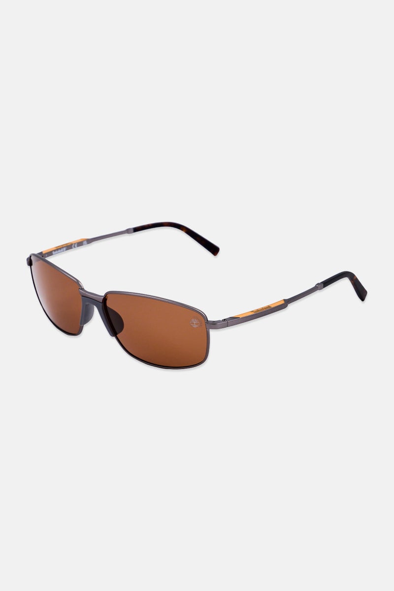 Timberland Men TB0004109H61 Rectangular Sunglasses, Silver - Image 3