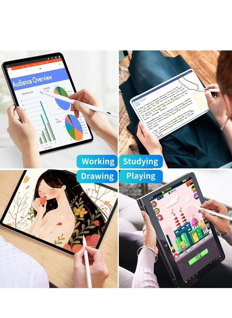 Upgraded Stylus Pen, iPad Pencil, Ultra High Precision & Sensitivity, Palm Rejection, Prevents False ON/Off Touch, Power Display, Tilt Sensitivity, Magnetic Adsorption for iPad