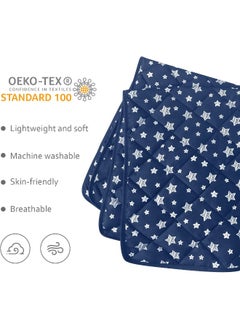 Moonsea Baby Blanket for Boys and Girls, Soft Cozy Toddler Comforter Quilted with Navy Star Print, Ultra Soft and Comfortable Baby Comforter Down Alternative, 39x47 Inches  - Image 2