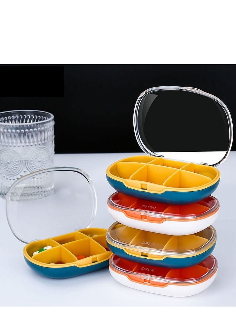 EMZJ 6 Compartments Portable Small Medicine Container Mini Organizer Supplement pill box XQ-005B  - Image 3