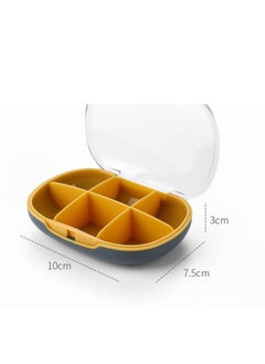 EMZJ 6 Compartments Portable Small Medicine Container Mini Organizer Supplement pill box XQ-005B  - Image 5