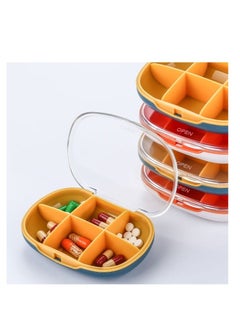 EMZJ 6 Compartments Portable Small Medicine Container Mini Organizer Supplement pill box XQ-005B  - Image 1