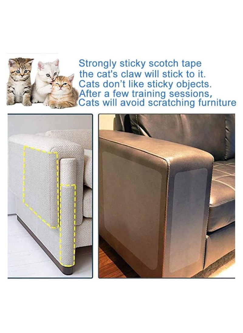 Generic - 10 Cat Scratch Guards Furniture Protector Tape Effective Scratching Deterrent for Couch Carpet and Doors - Image 1
