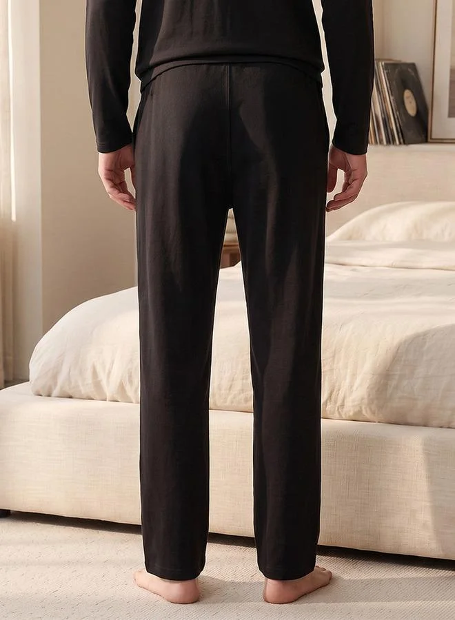 Splash FAV BLACK Textured Nightwear Set for Men | Best Price UAE