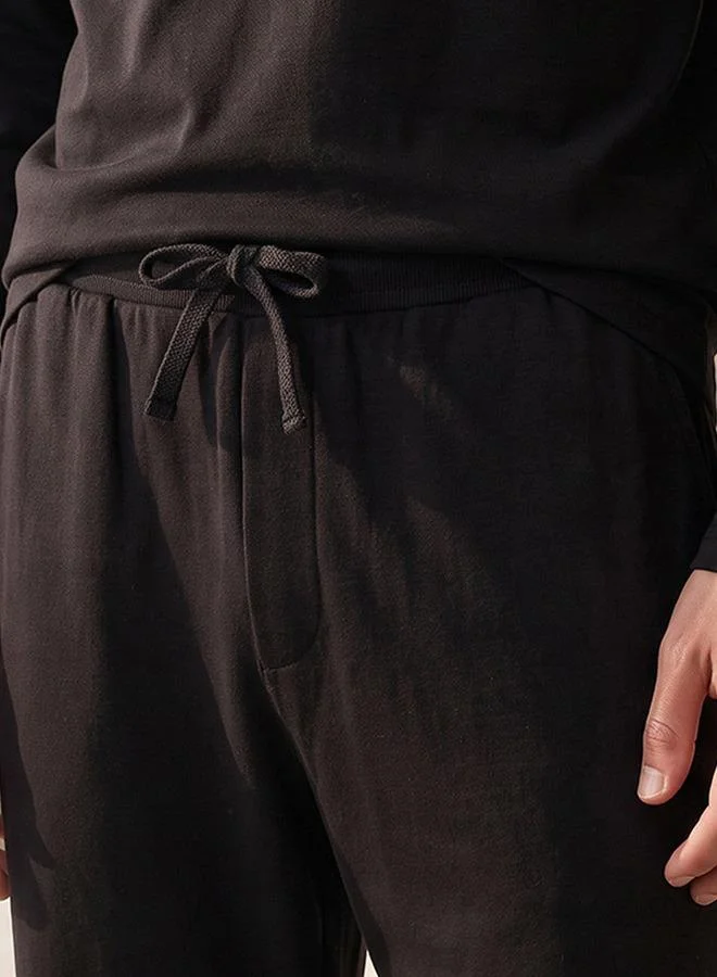 Splash FAV BLACK Textured Nightwear Set for Men | Best Price UAE