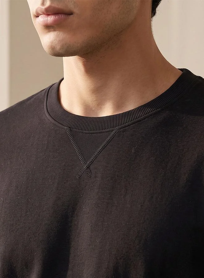 Splash FAV BLACK Textured Nightwear Set for Men | Best Price UAE