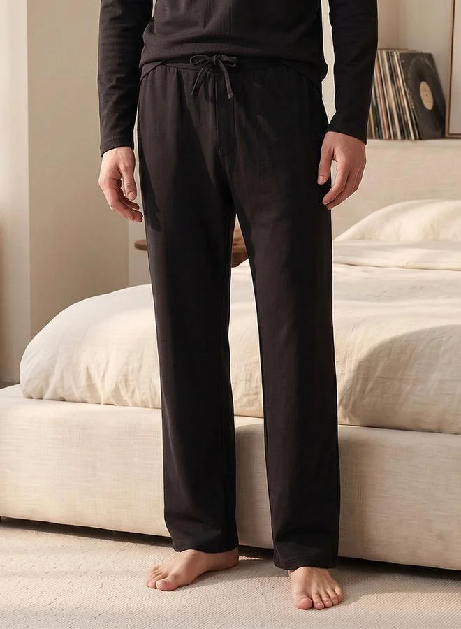 Splash FAV BLACK Textured Nightwear Set for Men | Best Price UAE