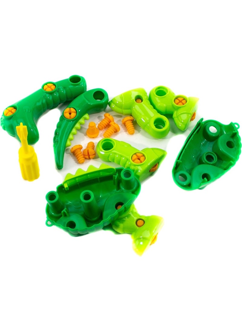 Erzi - Educational Toy Dinosaur Disassemble Dinosaur Green - Image 1