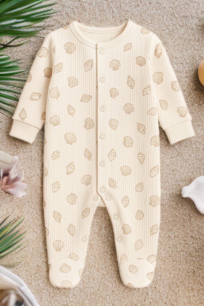 Oceakids Ribbed Bamboo Sleepsuit - Image 1