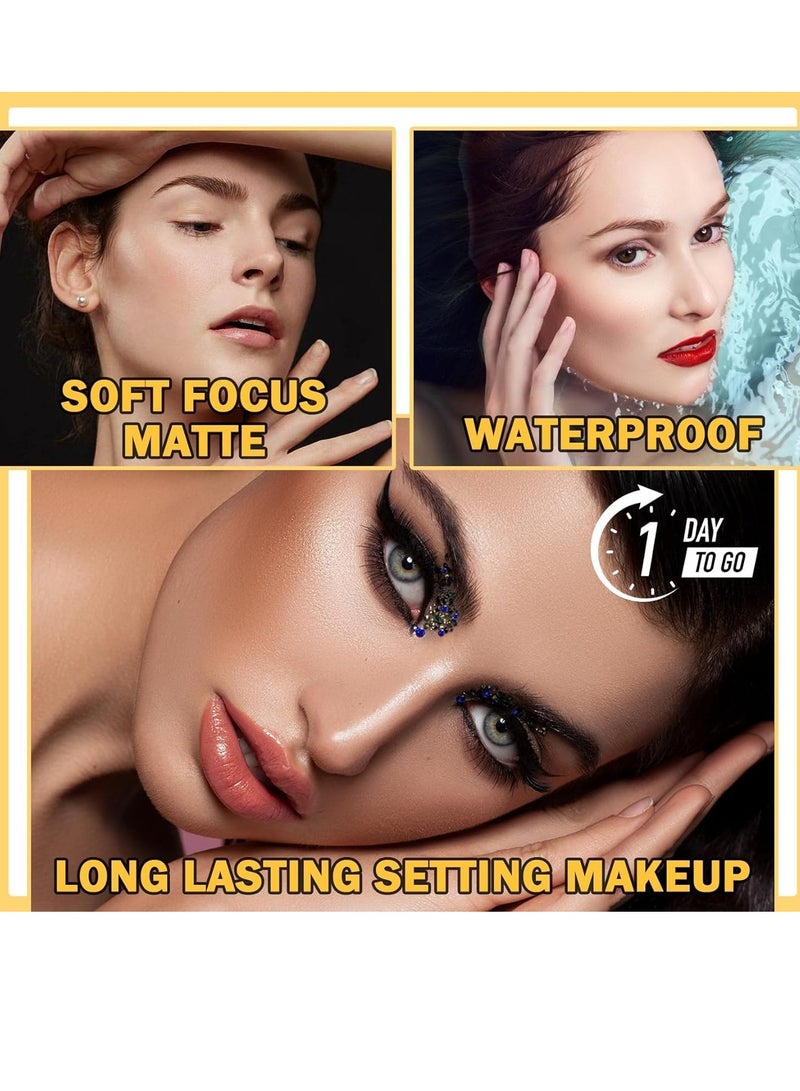 Mineral Sunscreen Powder SPF 50 PA++ Setting Powder Concealer Long Lasting Oil Control Sun Protection Brush Face Powder for All Skin Lightweight Matte Sunscreen Setting Powder with Brush - Image 5