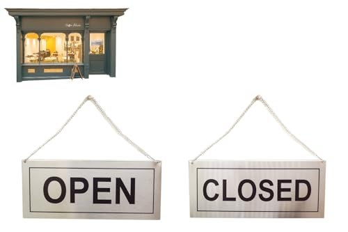 THW® Stainless Steel Hanging OPEN CLOSED Signage Board (5"x12") - Image 4