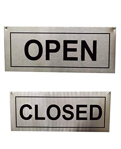 THW® Stainless Steel Hanging OPEN CLOSED Signage Board (5"x12") - Image 2