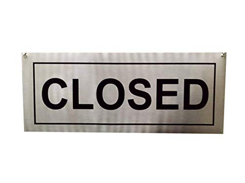 THW® Stainless Steel Hanging OPEN CLOSED Signage Board (5"x12") - Image 3