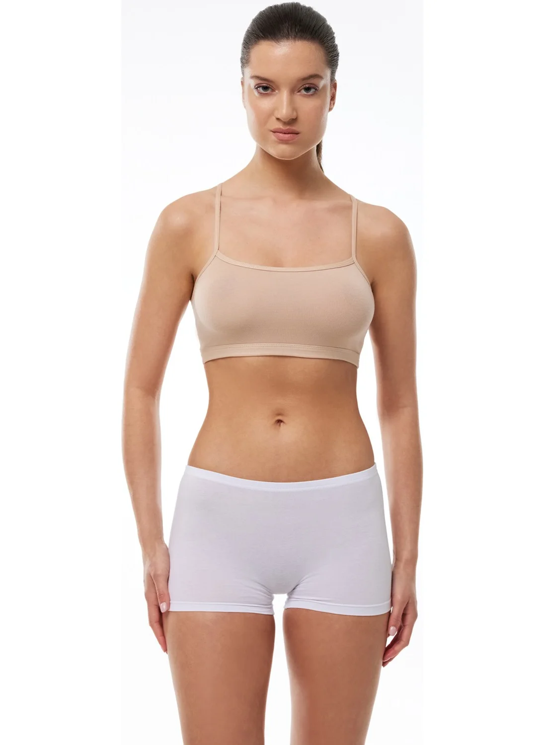 Malabadi Women 2 Pack White Modal Short Tights Boxer 109