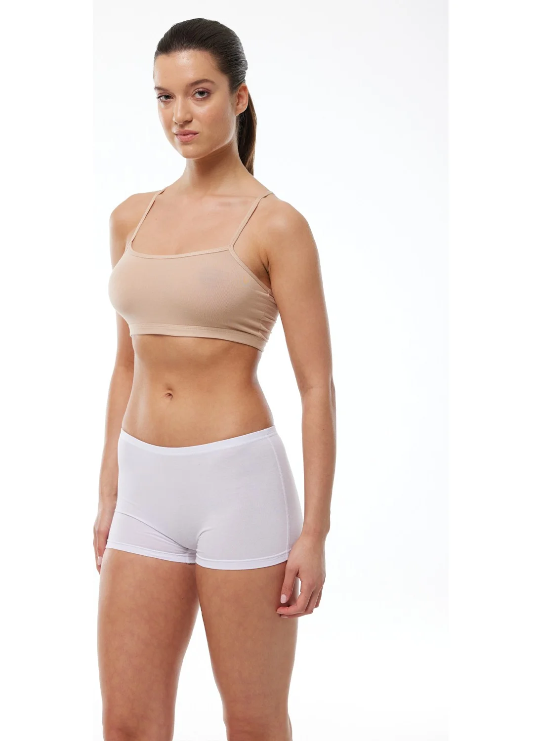 Malabadi Women 2 Pack White Modal Short Tights Boxer 109