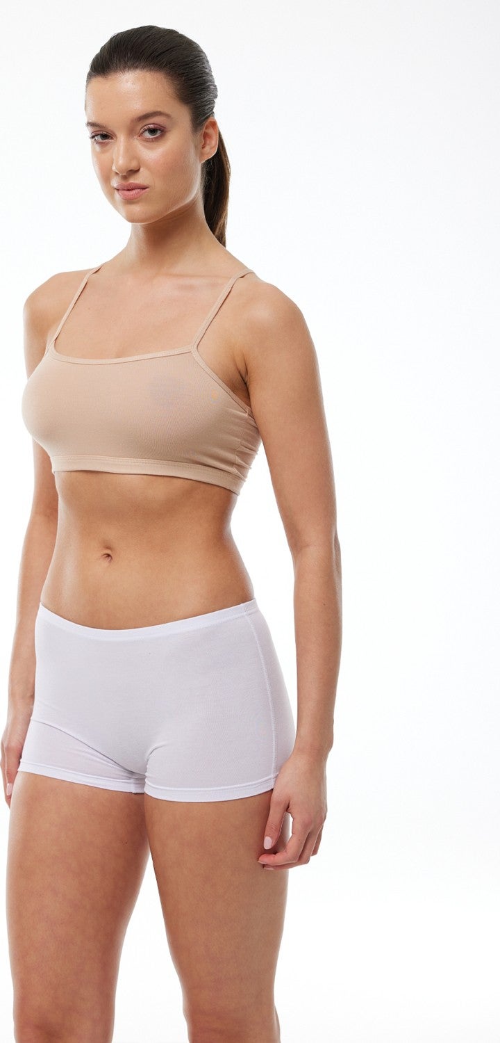 Malabadi Women 2 Pack White Modal Short Tights Boxer 109 - Image 2