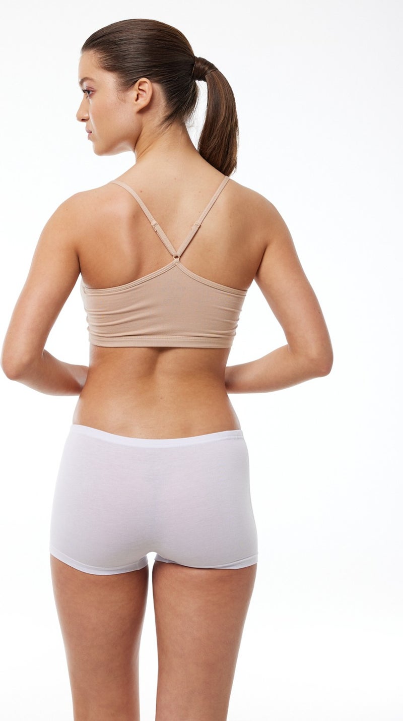 Malabadi Women 2 Pack White Modal Short Tights Boxer 109 - Image 3