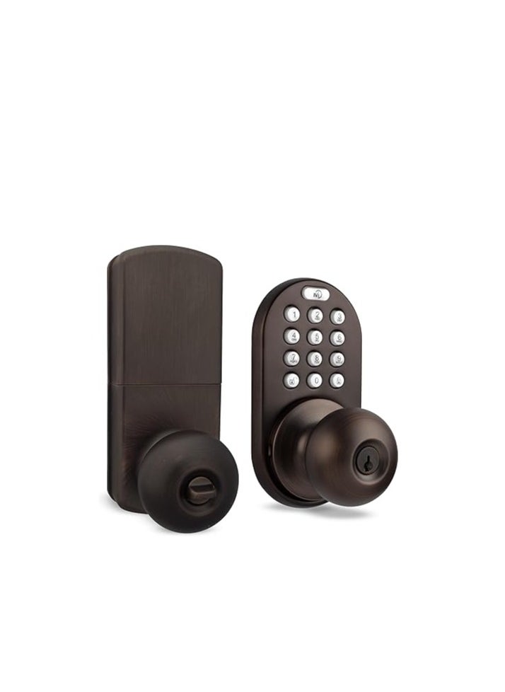 Mi Home MiLocks TKK-02OB Digital Door Knob Lock with Electronic Keypad for Interior Doors, Oil Rubbed Bronze  - Image 1