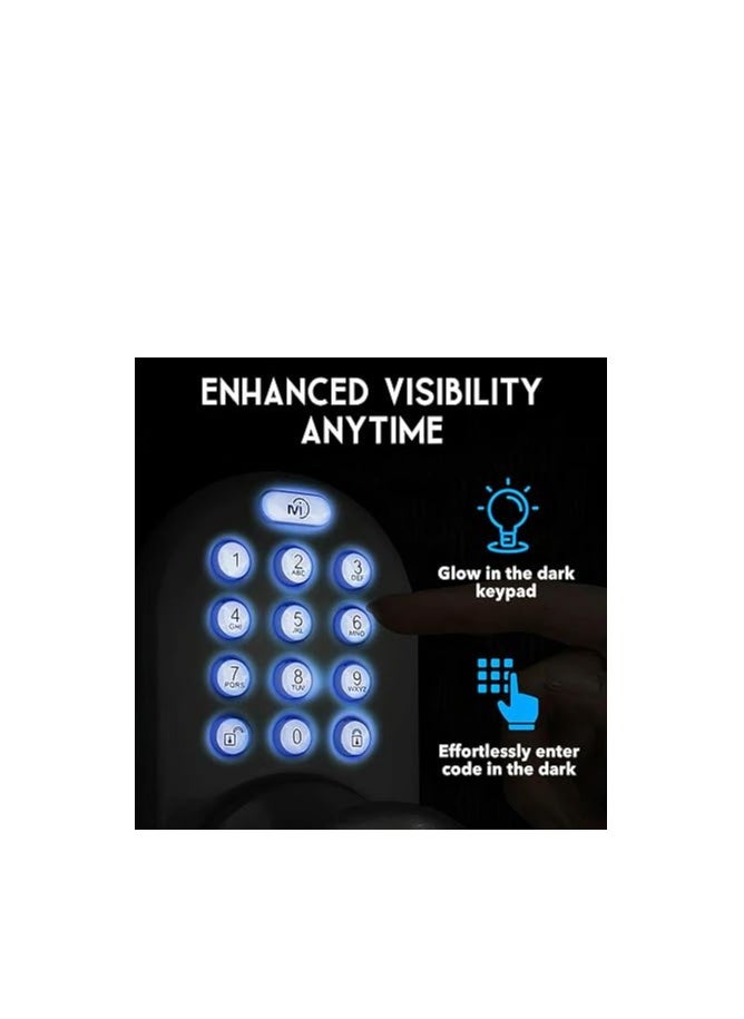 Mi Home MiLocks TKK-02OB Digital Door Knob Lock with Electronic Keypad for Interior Doors, Oil Rubbed Bronze  - Image 5