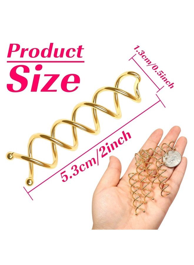 TUUXI 10 قطع دبابيس شعر حلزونية 2 بوصة معدنية ذهبية لملحقات الشعر - Image 2