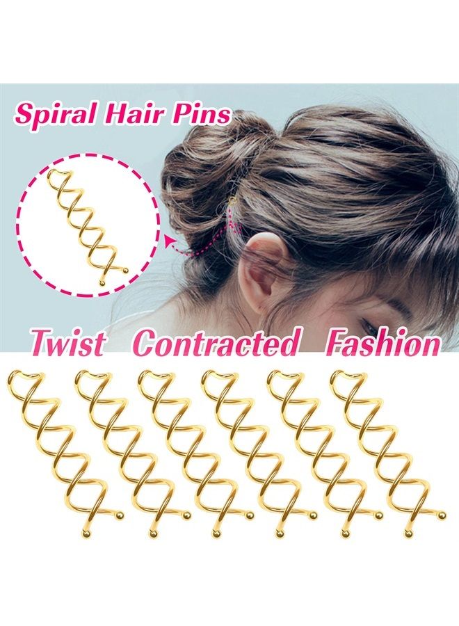 TUUXI 10 قطع دبابيس شعر حلزونية 2 بوصة معدنية ذهبية لملحقات الشعر - Image 4