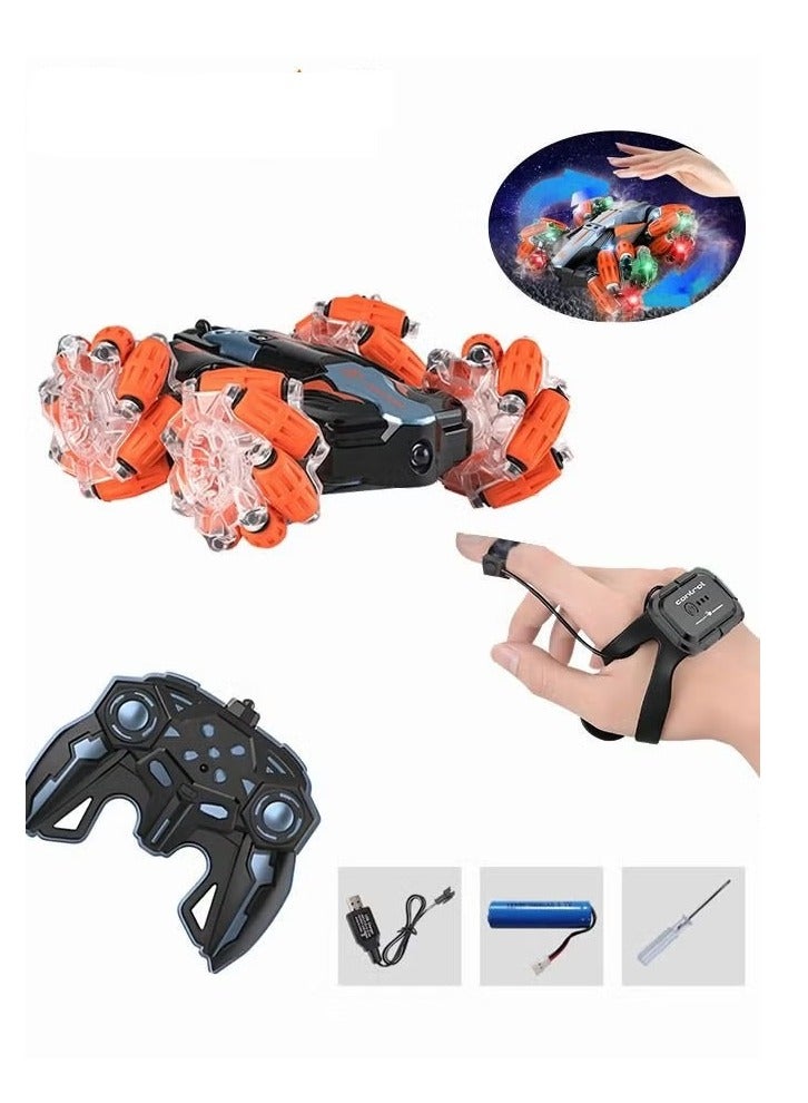 Remote Control Car Toy for Boys Girls 2.4 GHz Double Side Radio Control Drift Race Car Gesture Induction Luminous Music Drift Off-road Climbing Car
