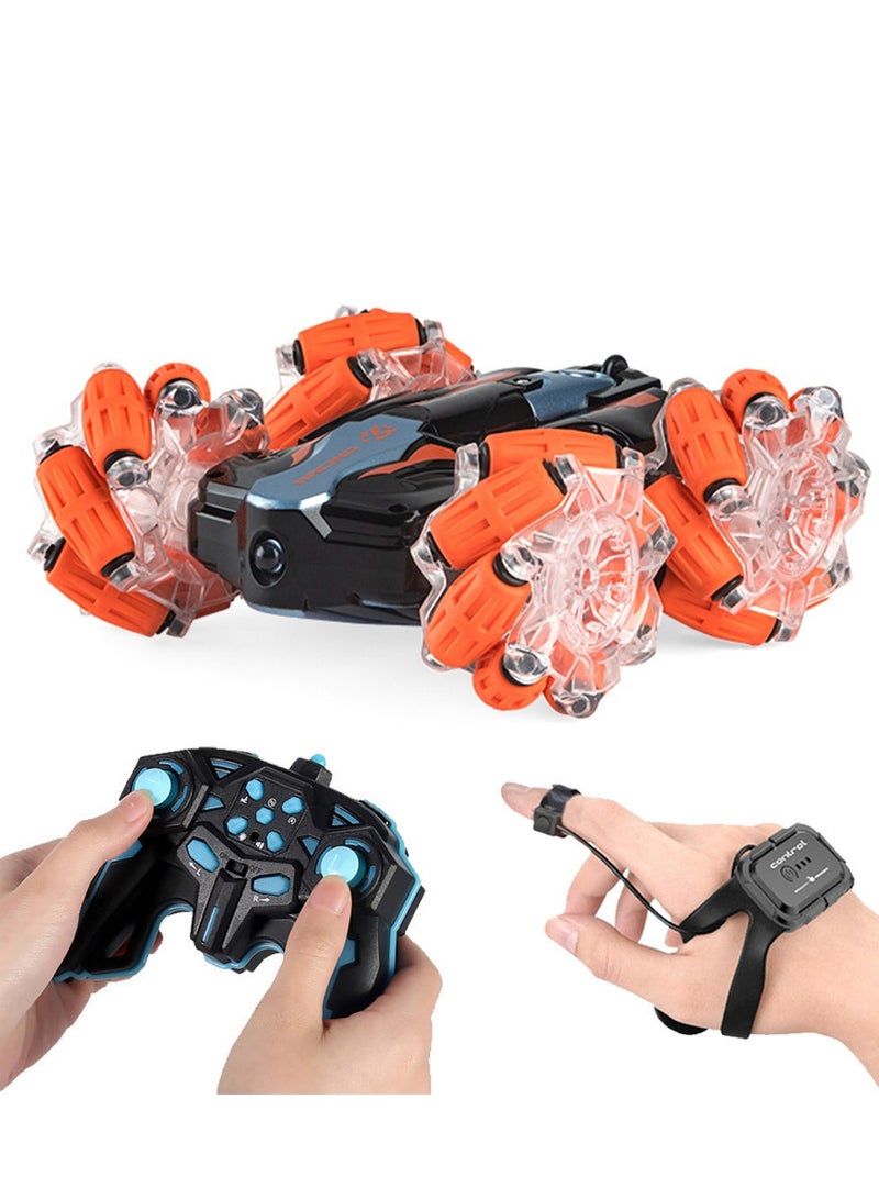 Remote Control Car Toy for Boys Girls 2.4 GHz Double Side Radio Control Drift Race Car Gesture Induction Luminous Music Drift Off-road Climbing Car