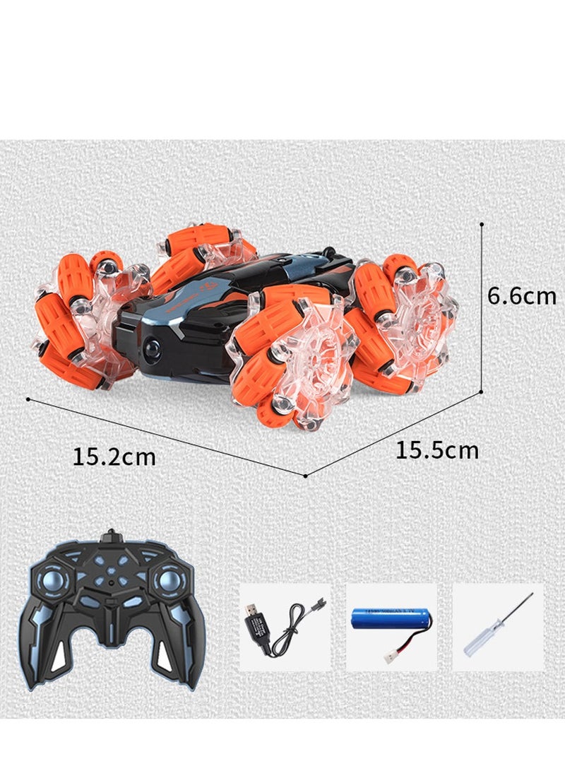 Remote Control Car Toy for Boys Girls 2.4 GHz Double Side Radio Control Drift Race Car Gesture Induction Luminous Music Drift Off-road Climbing Car