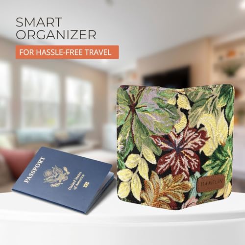 HAMELIN Unisex Passport Holder Travel Organizer | Passport Case Cover | Document Holder with 1 Passport Slot, 4 Credit Card Slots | Travel Wallet for Men and Women | Travel Essentials - Image 5