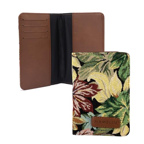 HAMELIN Unisex Passport Holder Travel Organizer | Passport Case Cover | Document Holder with 1 Passport Slot, 4 Credit Card Slots | Travel Wallet for Men and Women | Travel Essentials - Image 1